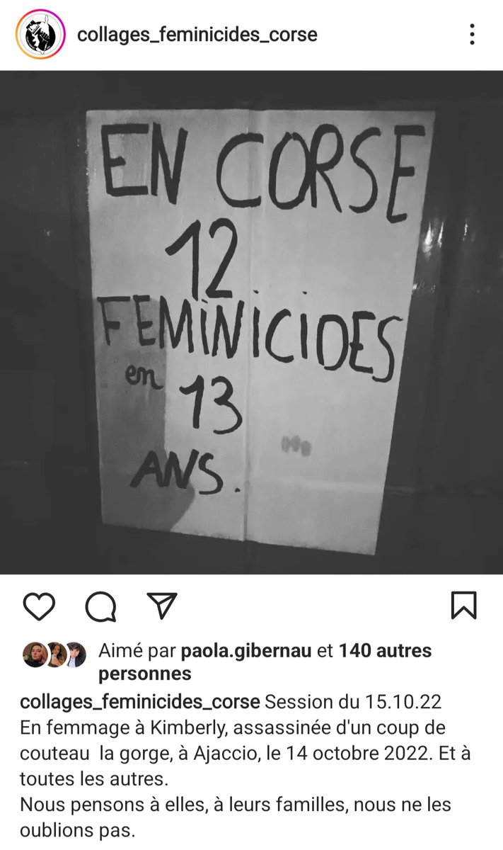 laetitiamaroccu's tweet photo. ❣️✨️ Face aux silences assourdissants et coupables, 
@CollagesCorse 
#CollagesFéminicidesAjaccio 
MERCI. 
#Feminicides #Corse 
#ViolencesConjugales https://t.co/Hkw7P2k3G0