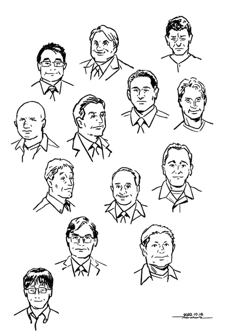 中年おじさんは何も考えないで惰性で描けるのでラクガキにもってこいである。 