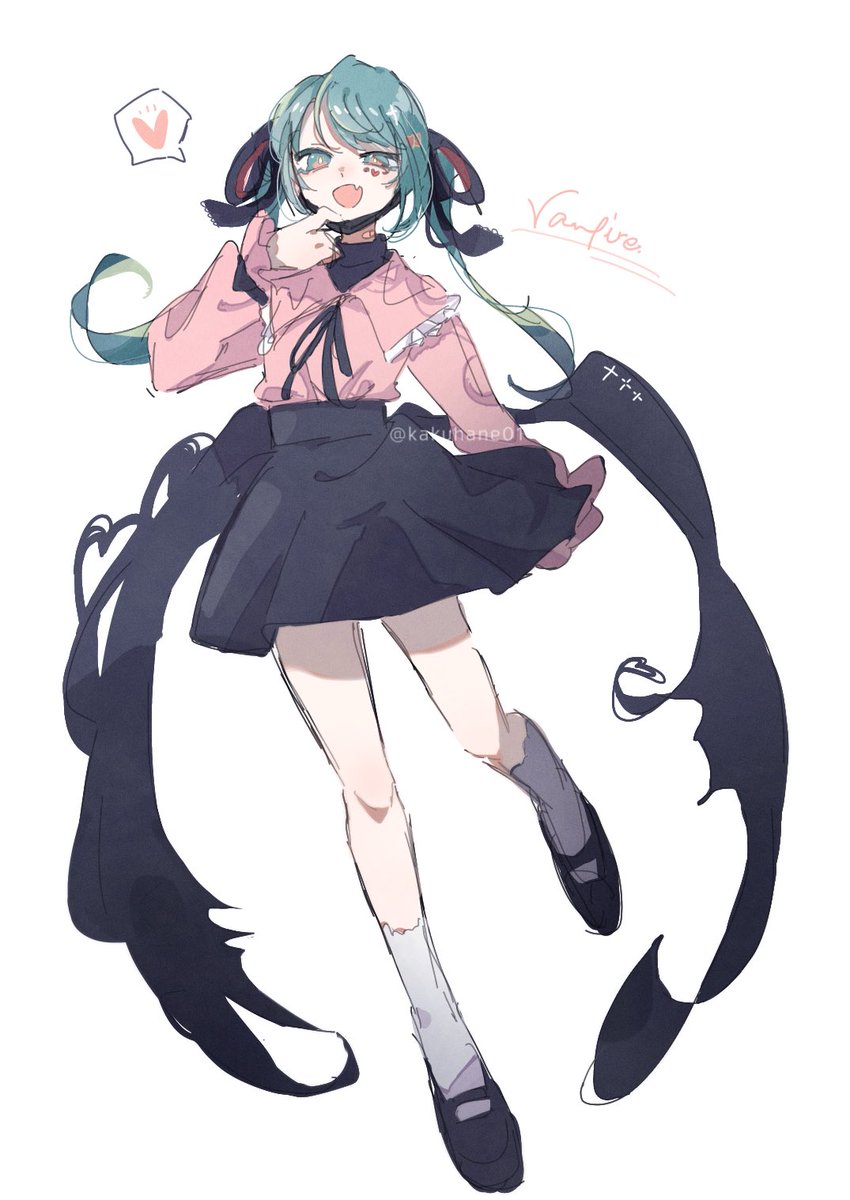 hatsune miku 1girl solo heart jirai kei skirt shirt twintails  illustration images