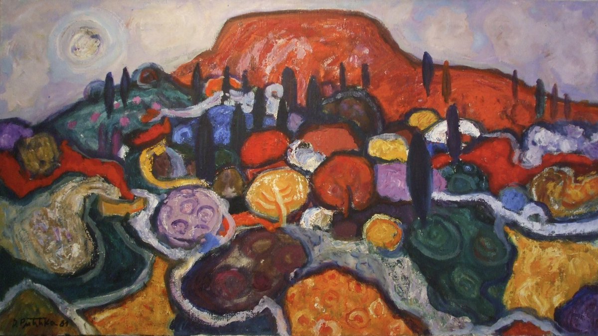 Sunday #Art Duro Pulitika 1981 “Red Hill” #Zagreb #Croatia #Travel #fallcolors