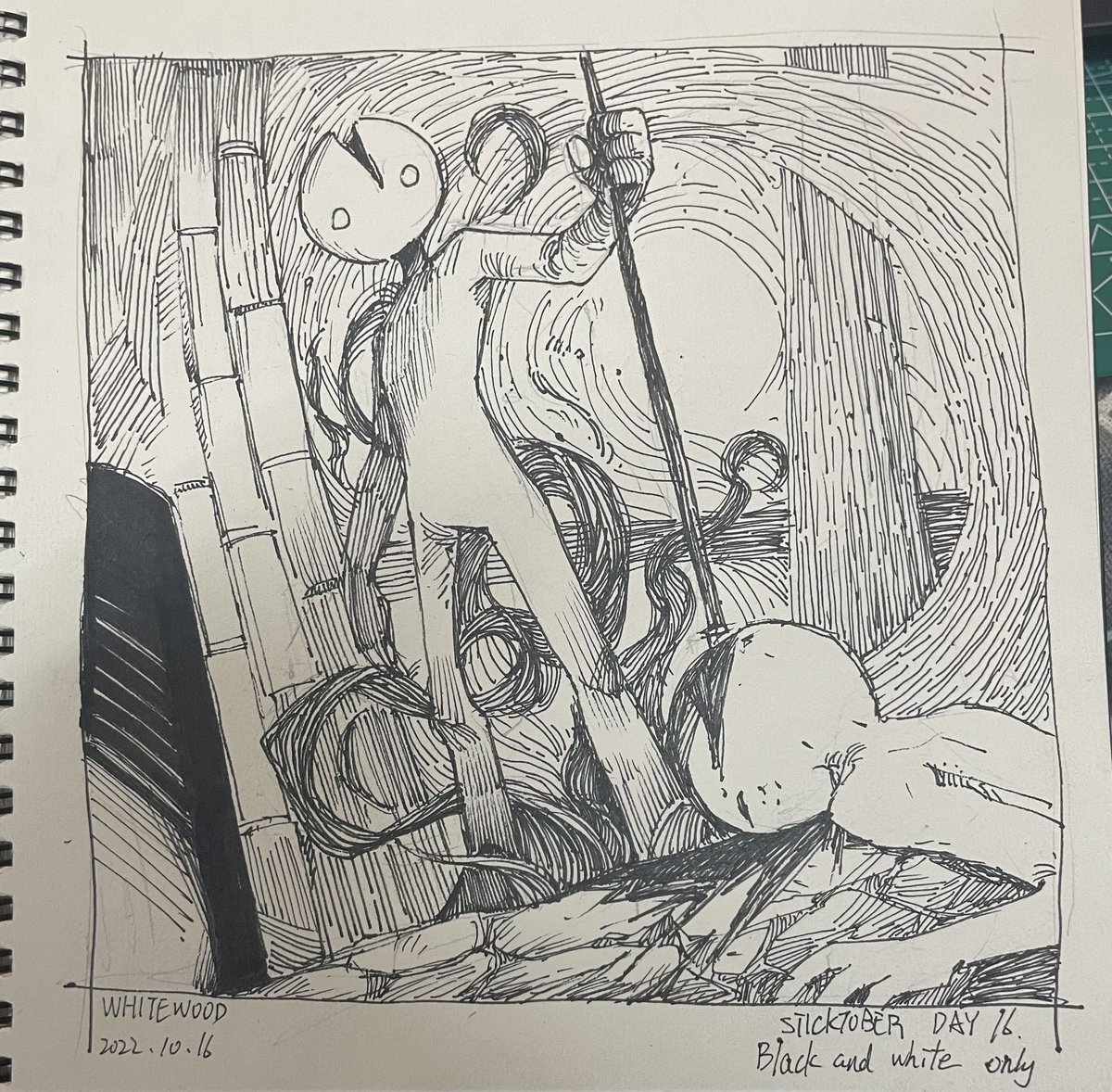 nothing234689's tweet photo. Day16:black and white only
#sticktober2022 #sticktober https://t.co/Nf72uin2z7