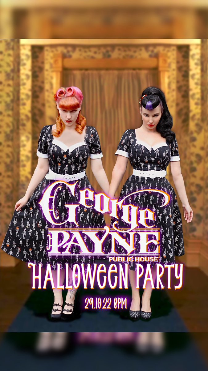 “Come play with us!” We’ll be at the George Payne in Hove on the 29th at 8pm for their #HalloweenWeekend !
Wearing dresses <a href="/CollectifLondon/">Collectif Clothing</a> 
Shoes - Lulu Hun
 #ukfunctionband #ukfunctionduo #pinup #pinupgirl #pinupaesthetic #retrostyle #deaddolls #theshining