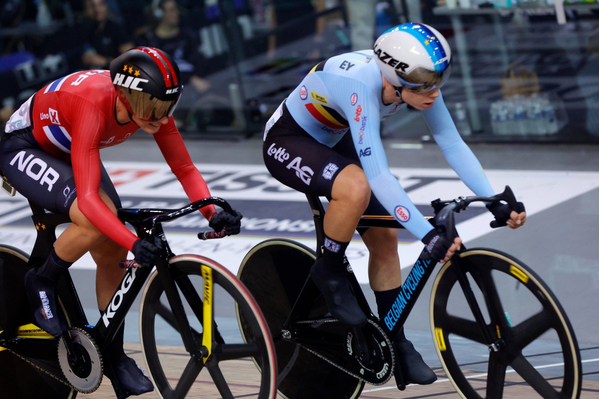 Defending world champion @LotteKopecky finished fourth in the Points Race. And so a long and successfull season came to and end. #BelgianCycling #sqy2022 📷 Photo News