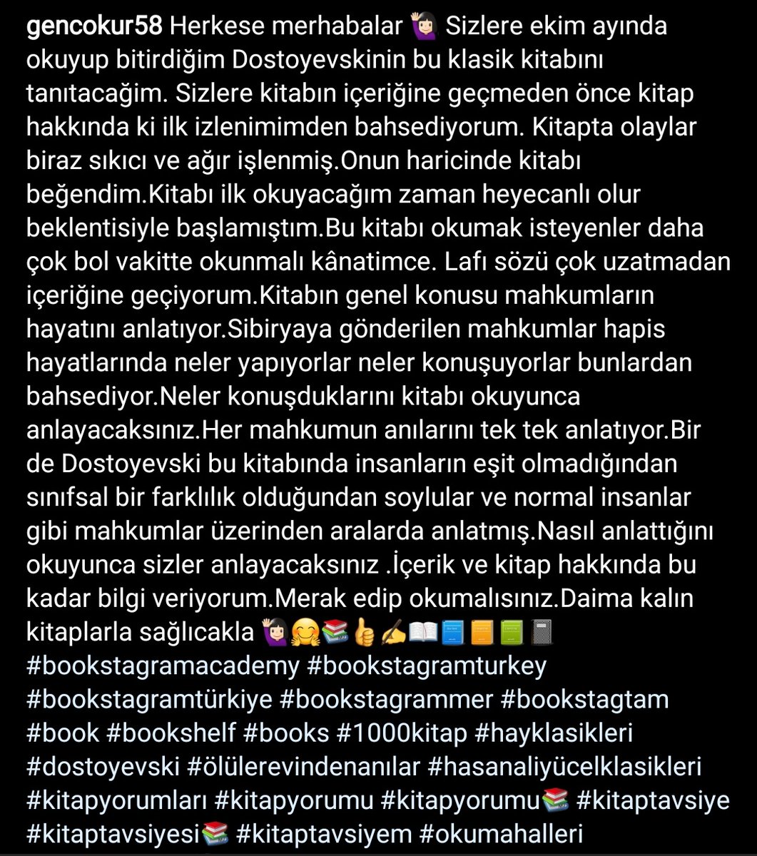 gencokur58's tweet photo. Ölüler evinden anılar kitap yorumum
#kitapseverlertakiplesiyor #kitapsever #kitapyorum #kitapyorumum #kitaptavsiyesi #kitaponerisi #kitap #kitapokumak 📚📖📗📘📓📚🤗😃 https://t.co/b14qwEVZ2G