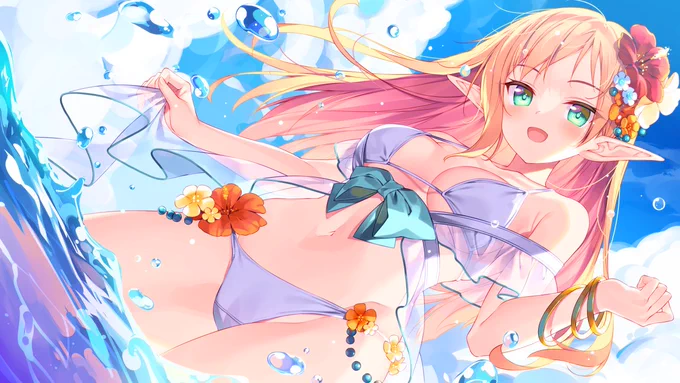 【skeb】あいりすミスティリアのティセちゃん描かせて頂きました!なかなか時間作れなくて超季節外れになってしまって申し訳ない…!来年の夏にでも使って貰えると嬉しいですリクありがとうございました 