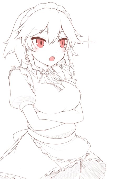 WIP
今週は休日が返上されたので線画だけの咲夜さんです。
レミリアと小ネタ漫画で絡む予定です(未定) 