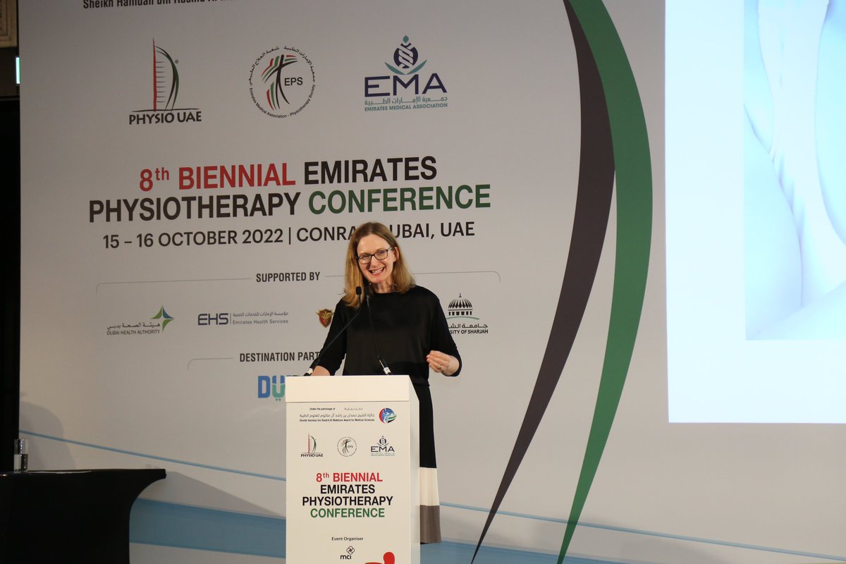 Karen McCreesh delivering her Keynote Lecture on Exercise for Rotator Cuff Tendinopathy, a common shoulder problem caused by overload of a rotator cuff tendon (the soft tissue that connects muscles to bone), causing shoulder pain, inflammation and sometimes stiffness. 

#EPC22