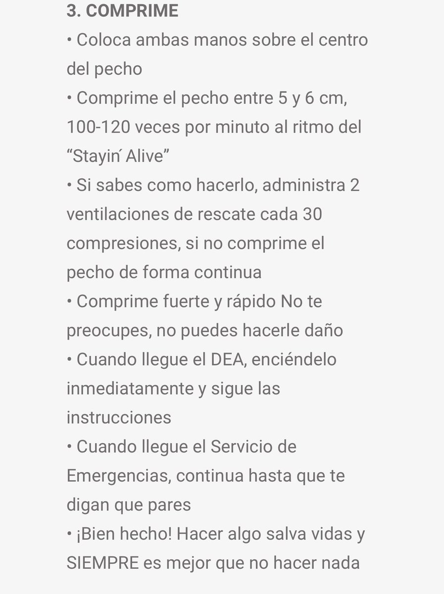 ana_apiecar's tweet photo. Todos podemos salvar vidas en muchas acciones diarias y además podemos realizar #RCP y recuperar una parada cardiaca sólo con nuestras 🙌🏼y ayudados por el 📱
Recuerda: inconsciente que no responde ni respira▶️1️⃣1️⃣2️⃣📱Avisa lugar de la #PCR e inicia #compresiones de calidad🙌🏼 https://t.co/6ETkXrqdvC