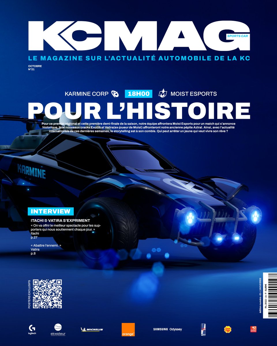 KarmineCorp's tweet photo. 🔴 #RLCS 2022-23 - Fall Regional 1 : Main Event (Playoffs)

Dernier jour du Main Event pour notre équipe qui commencera par un affrontement titanesque en demi-finale face à @MoistEsportsRL 👊

🕕 Début à 18h
▶️ https://t.co/oZ90RtGcxP #KCORP https://t.co/gglezlBPlb