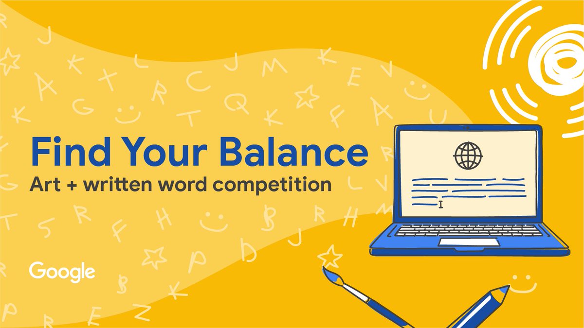 Three days to go! 😲 If you know a young writer or artist, please let them know how to enter the #FindYourBalance competition, supported by @GoogleUK. More info here: bit.ly/3f7k97H