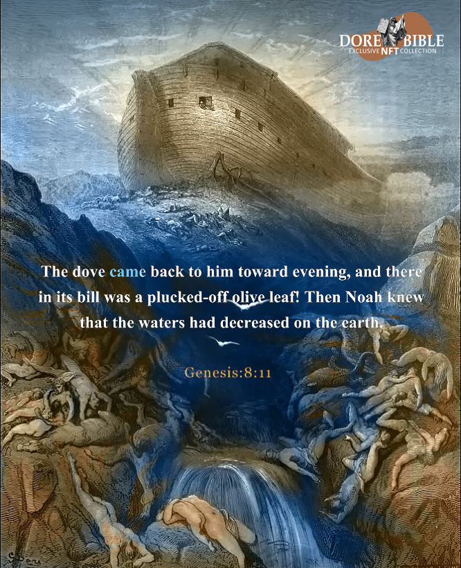 dorebiblenft's tweet photo. Genesis 8:11
.@nft__community
#BibleQuotes #BibleVerse #NFTartwork
Get motivated by our bible quotes and FEEL the bible through our NFT video art, combining Dore art with animation and verses narration.

Full version videos: https://t.co/B4R4HkTUiu https://t.co/GY9QUj85SK
