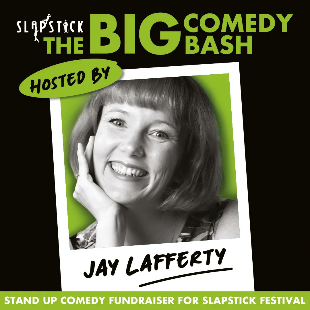SlapstickFest's tweet photo. We are so excited to announce our host for next month's #BigComedyBash - writer and comedian Jay Lafferty! There are only a handful of tickets left for 7 November and you may need to contact the box office directly to snag yours! https://t.co/pq3iao1Su5 https://t.co/R3lkAKhePm