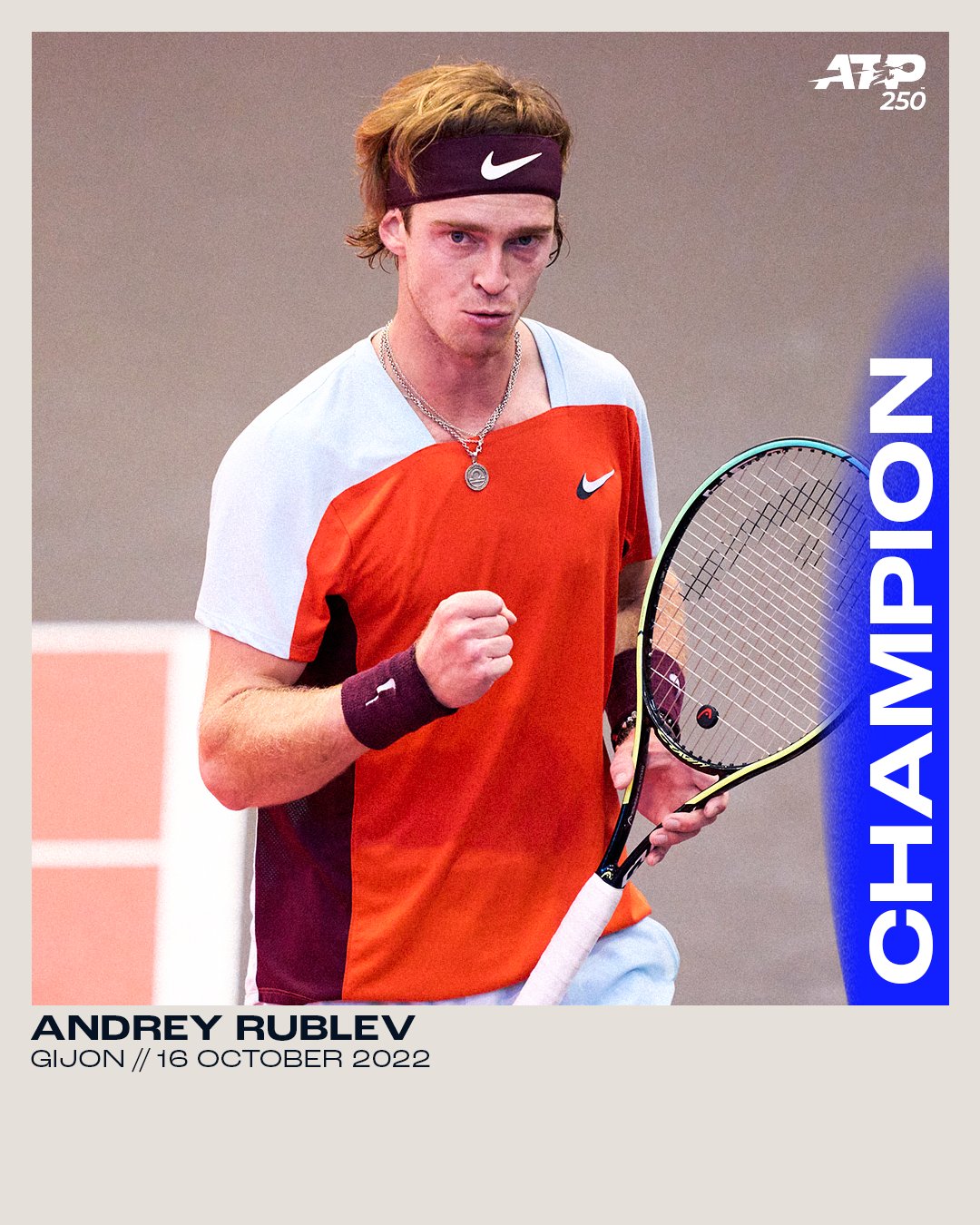 ATP Tour on Twitter: "CHAMPION IN GIJON! 🏆 @AndreyRublev97 defeats ...