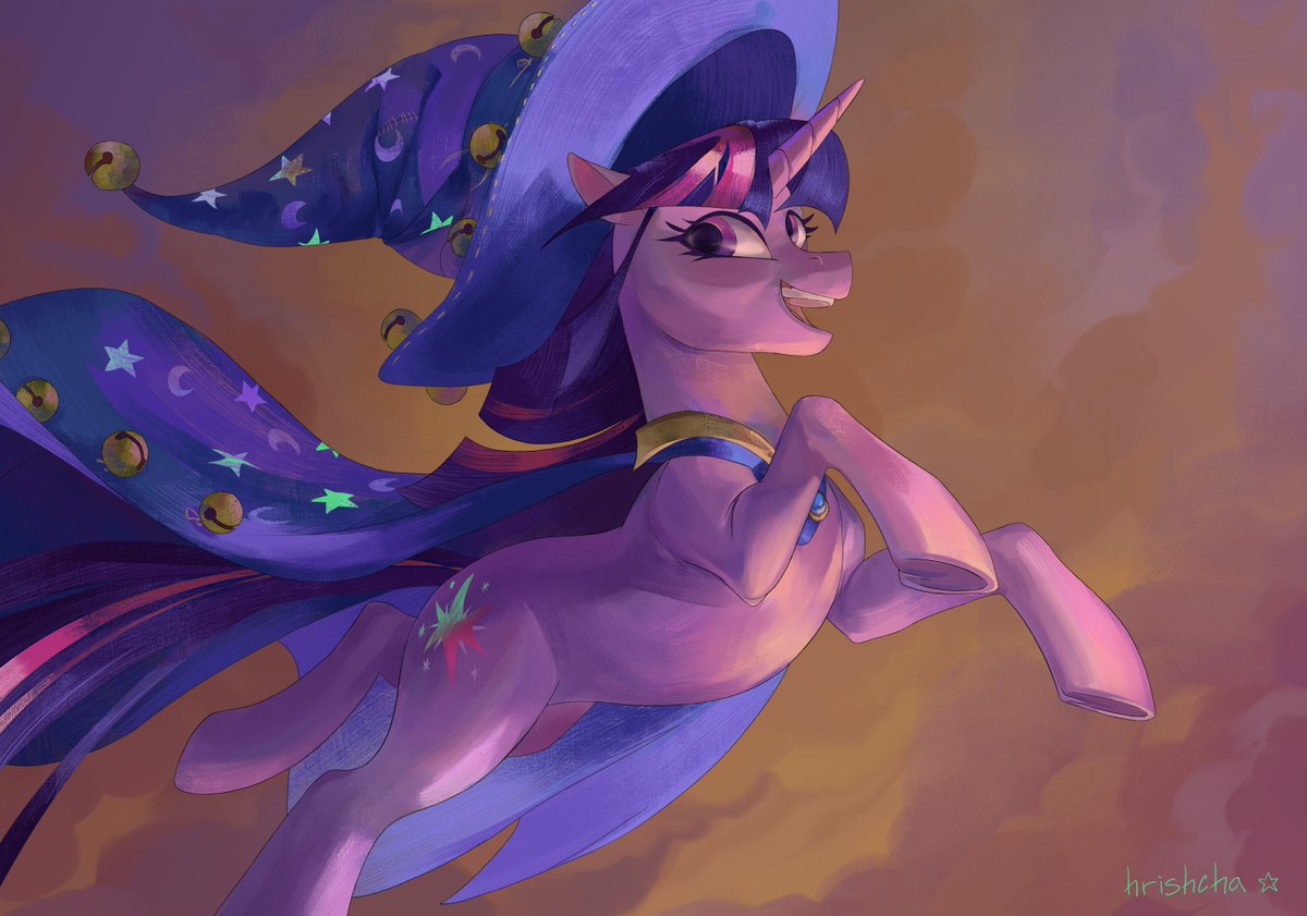 hrishcha's tweet photo. spooky season costume 
#mlpg4 #mlpfim #TwilightSparkle https://t.co/laen1YYdvJ