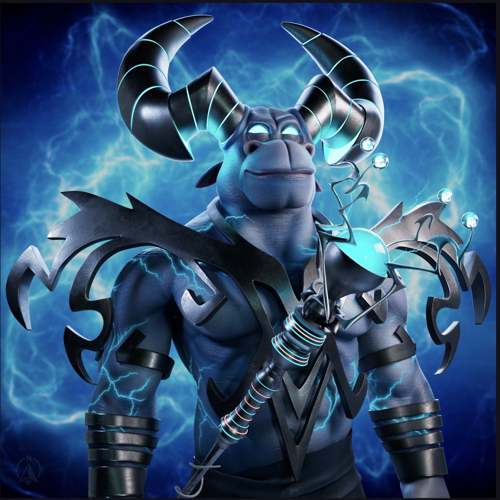 RyGuyShyGuy_eth's tweet photo. Oh yea… I minted/summoned this #GodBull the other day.
#BAP #BAPgods #BAPherd #MethSyndicate @BullsApesProj @VanessaDarquea https://t.co/Dp0Bg6BhEC