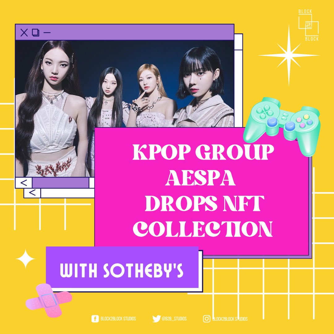 byebyemonks's tweet photo. Featuring an exclusive pass with access to a physical meet-and-greet at the group’s concert in Seoul. aespa, the “virtual hybrid” K-pop group created by SM Entertainment, has joined forces with Sotheby’s to launch an NFT collection dubbed “æ Girls.”

#nft #aespa https://t.co/GRa4mLjlzb