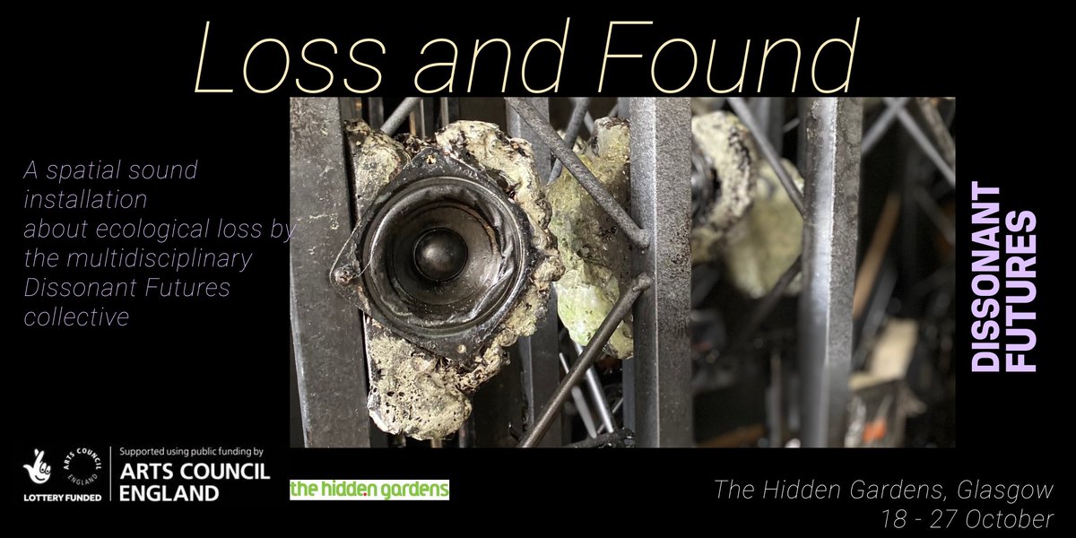 Dissonant Futures Collective (@dissonantfuture) on Twitter photo The Loss and Found sound memorial is moving onto Glasgow tomorrow! Come experience the loop at the amazing <a href="/Hidden_Gardens/">The Hidden Gardens</a> from Tues 18th October! The Loss and Found sound memorial is moving onto Glasgow tomorrow! Come experience the loop at the amazing <a href="/Hidden_Gardens/">The Hidden Gardens</a> from Tues 18th October!