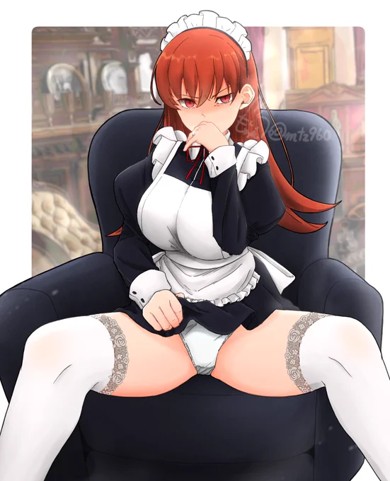 変態提督を睨みつけるメイド大井っち 