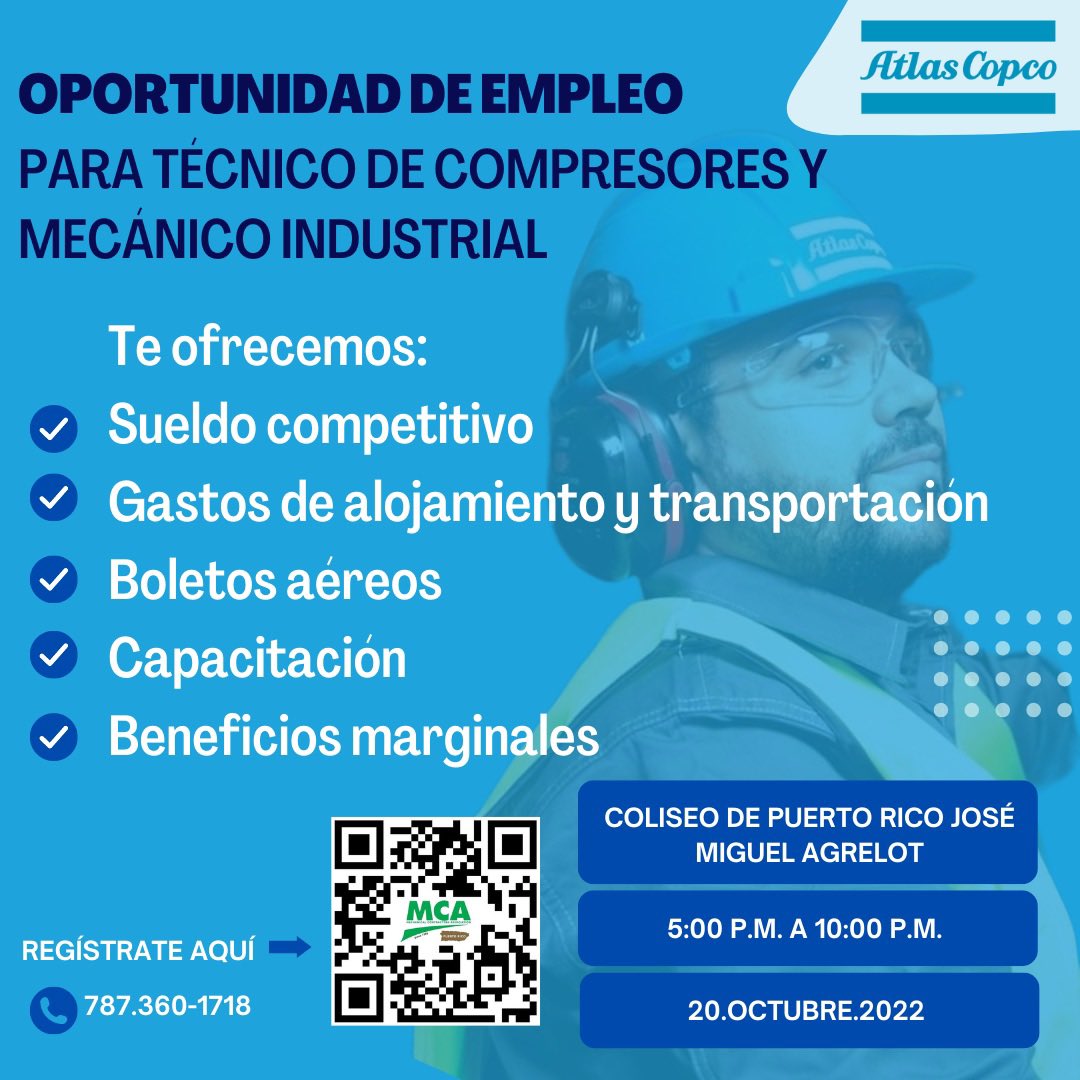 caraballo_ivan's tweet photo. Oportunidad de Empleo en el evento de la @MCA_PuertoRico en su Trade and Learn Mech Show. https://t.co/vpq90bgQNm