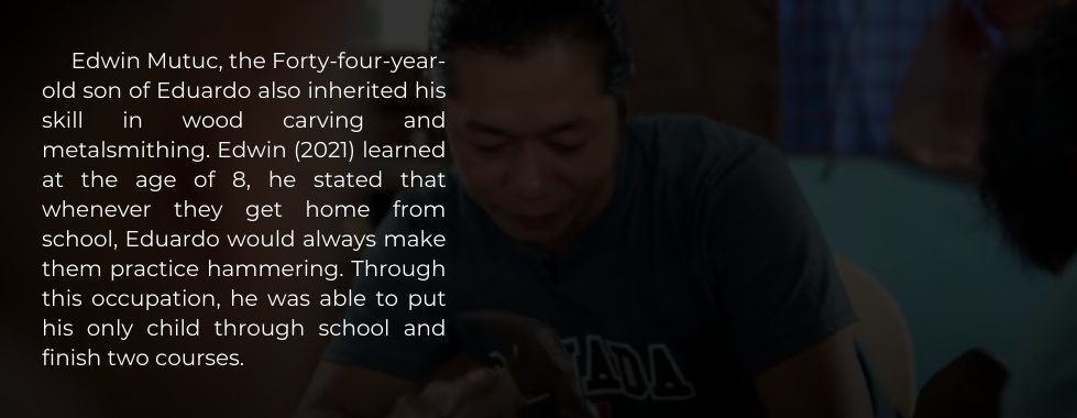 MuseoMutuc's tweet photo. Introducing Eldwin Mutuc and Eduardo “Eddie” Mutuc Jr, Eduardo Mutuc's successor.
#GawadManlilikhaNgBayan
#NationalLivingTreasure
#EduardoMutuc
#MutucMuseo https://t.co/xYP91YWecO
