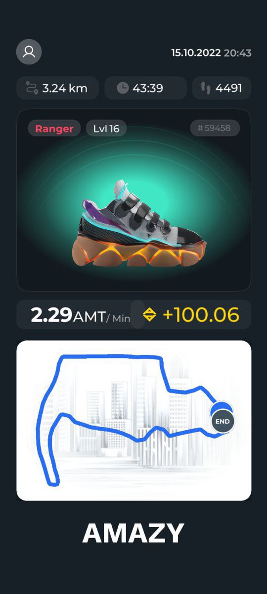 degenlifer's tweet photo. 🚀 Getting healthy while making money! 💰 🔥 using the @amazyio download the app and earn #AMT while walking 🏃‍♂️ #Move2Earn #CryptoNews #m2e 

Website: https://t.co/oq90Sfq0Rw https://t.co/0SHCSZZeNC