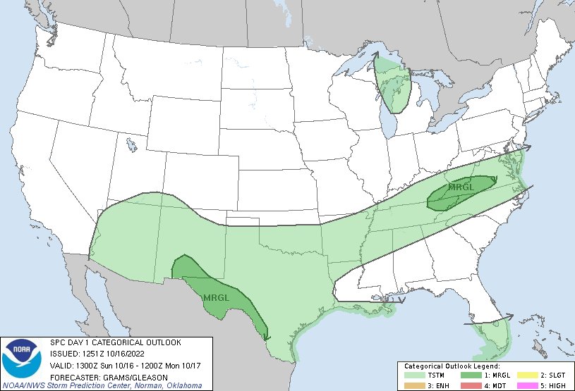 NWS Storm Prediction Center on Twitter "753am CDT SPC Day1 Outlook
