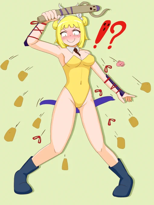 磨弓ちゃん。袿姫「磨弓、軽装モードチェンジ!!」なぜバニー風なのかは不明(描きたかっただけ) 