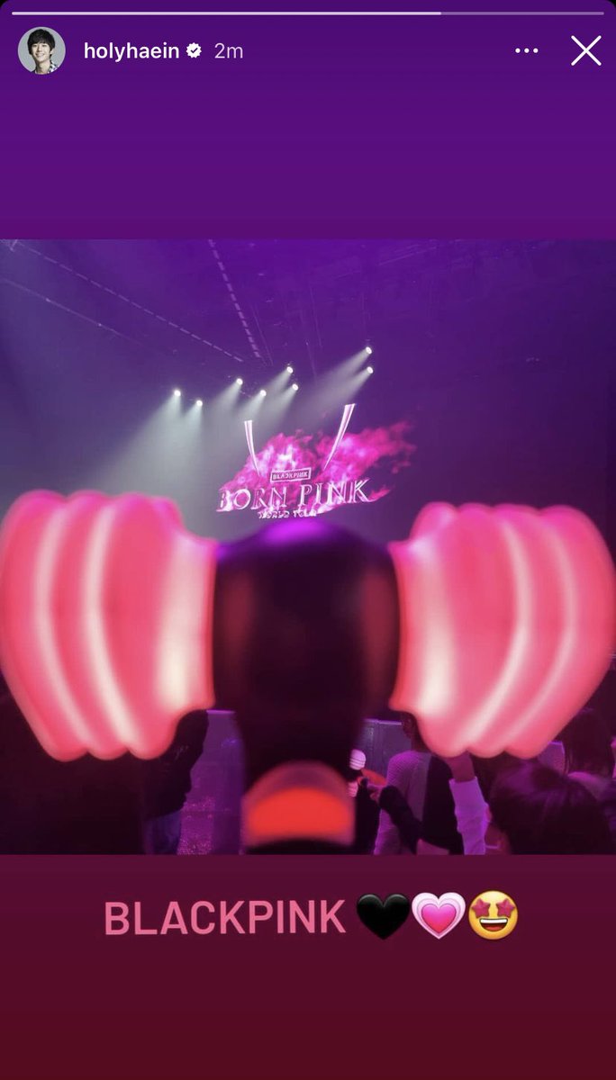 snowdropics's tweet photo. Haein instagram story update at the Blackpink concert https://t.co/NoBI0ACiay