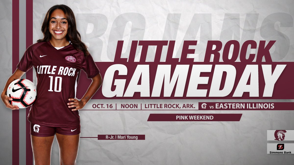 It's GAMEDAY for #LittleRocksTeam ⚔️ 

Come on out to the Coleman Complex to see the Trojans take on Eastern Illinois today at noon, wear some pink!

🆚  🐱 
🕑  Noon
📍  Little Rock, Ark.
🏟️  Coleman Sports Complex
📺  ESPN+ | es.pn/3T4hevj
📊  bit.ly/3yMzcuu