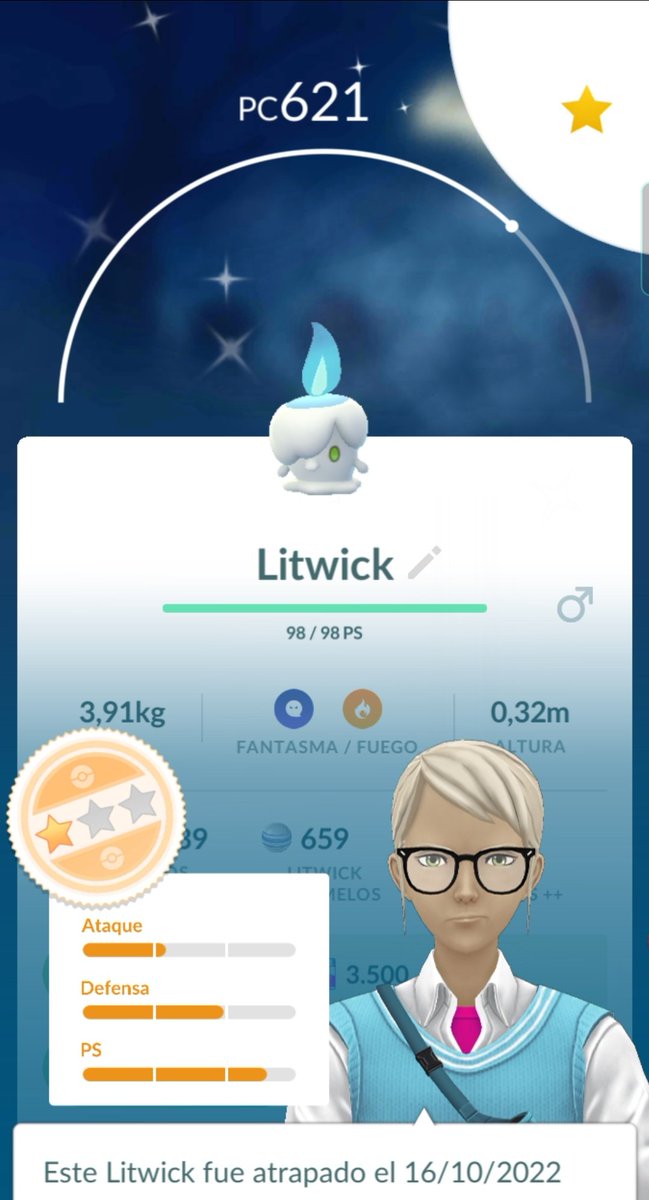 pedrenoz's tweet photo. Ayer no pude jugar el #CommunityDay de #Litwick y hoy Arceus me recompensa con su shiny (y de buen IV) 🤘✨
#ShinyCheck #ShinyPokemon #LitwickCommunityDay https://t.co/rD5d0M0QsL