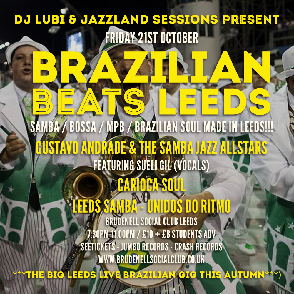 Nath_Brudenell's tweet photo. This Friday we celebrate the local Brazilian music scene with a night curated by @djlubi 🕺🇧🇷

Ft. Local samba drum-group @LeedsSamba , Carioca Soul &amp; Gustavo Andrade! 🤩 

Tickets available below.👇🎉

➡️ https://t.co/5BfwI8uuCy https://t.co/lUaBJTsjSL