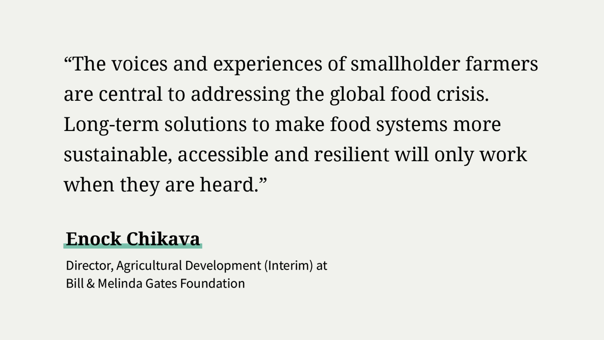 This year’s #WorldFoodDay comes at a time when millions face a global food crisis. There’s no silver bullet to fix hunger, but by recognizing the huge importance of smallholder farmers & investing in their resilience & growth, we can help to stop hunger at its source.