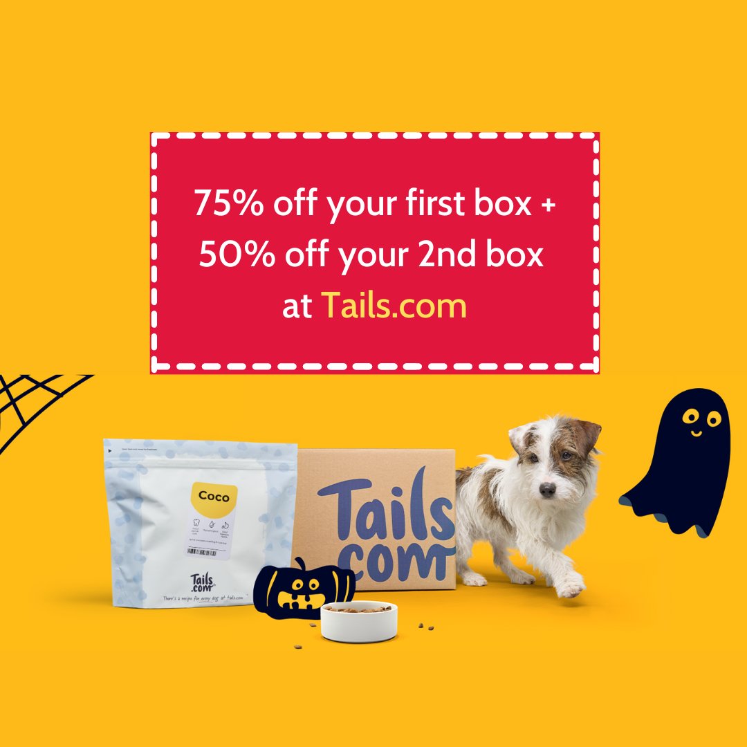 MyVoucherCodes's tweet photo. Treat your furry friends to tailored dog food with 75% off your first box + 50% off your 2nd box at @tailsdogfood
Shop discount 👉 https://t.co/cWx4EPBUE7
#discountcode #vouchercode #tailsdotcom #tails #dogfood https://t.co/pwSOMt7afJ