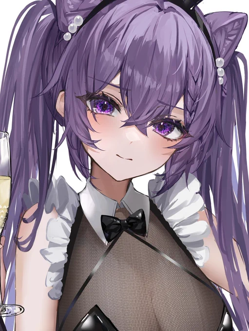 刻晴(バニー服)を支援者限定で先行公開しました!【タイムラプス】【PSDデータ配布】【表情&服差分(水着)】fanBOX  