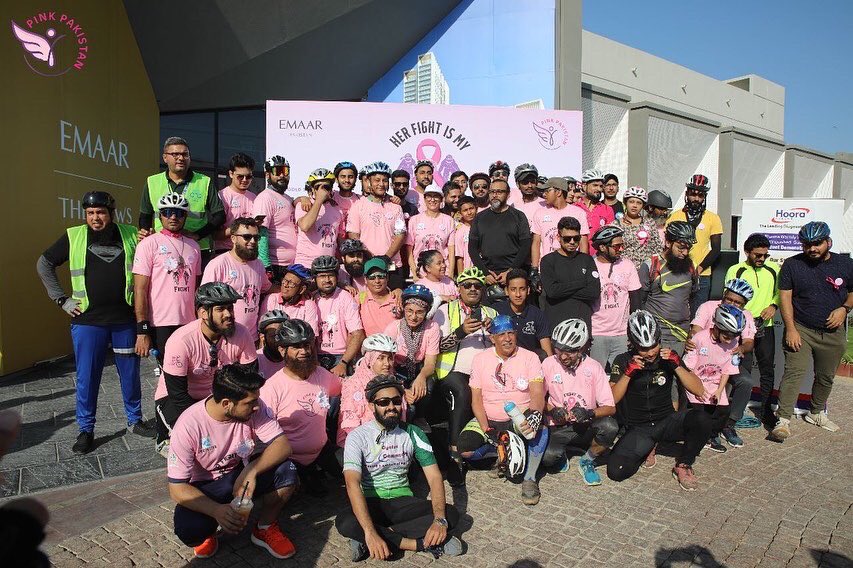 PakistanPink's tweet photo. Pink Pakistan Trust held a "Pinktober Breast Cancer Awareness Bicycle Ride" today, October 16, 2022, at EMAAR Karachi.
We would like to thank all the sponsors and participants who took part in the ride.

#PinkPakistan #drzubaidaqazi #BreastCancerAwarenessMonth #breastcancer https://t.co/Sn67c4wHr1