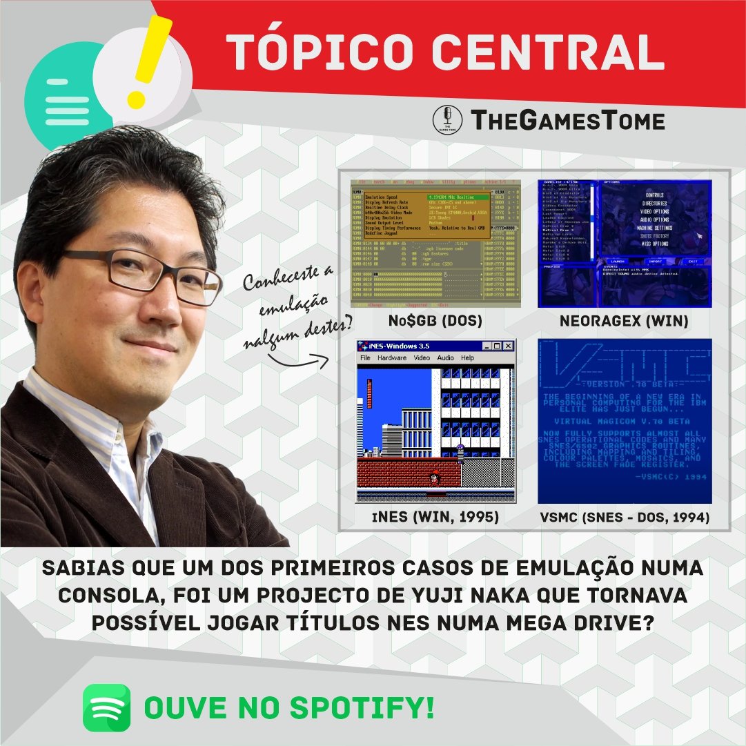 TheGamesTome1's tweet photo. Ainda te lembras do primeiro emulador que usaste para correr videojogos? No episódio de hoje falamos da nossa experiência e debatemos opiniões sobre a emulação no geral. Acompanha-nos e partilha a tua experiência!
.
.
#thegamestome #retrogaming #emulation #retrogames #videogames https://t.co/qN3DKND8k0