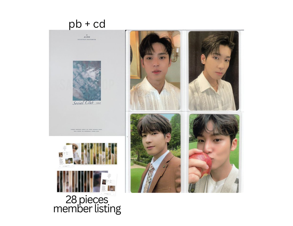 wts lfb ph 

mingyu wonwoo al fine de capo pc set
₱2600 / less 50 if PAYO
— onhand
— dop: payo (prio) / 5 days
— more info next tweet

dm to claim!
# scc social club carat minwon gyupol groom sakristan