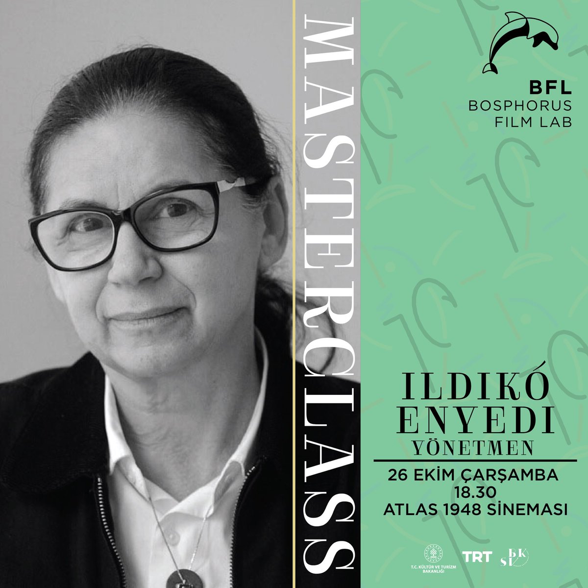 BosphorusLab's tweet photo. Ildikó Enyedi, Boğaziçi Film Festivali'nde Masterclass Verecek!🐬

🗓️ 26 Ekim Çarşamba
🕡 18.30
📍 Atlas 1948 Sineması

📌 Masterclass etkinliğine katılmak için kayıt gereklidir.  
✍️ Başvurmak için: https://t.co/PkWYkkcSTD

#BFF2022🐬 #BFL2022🐬 https://t.co/clxftlTwOH