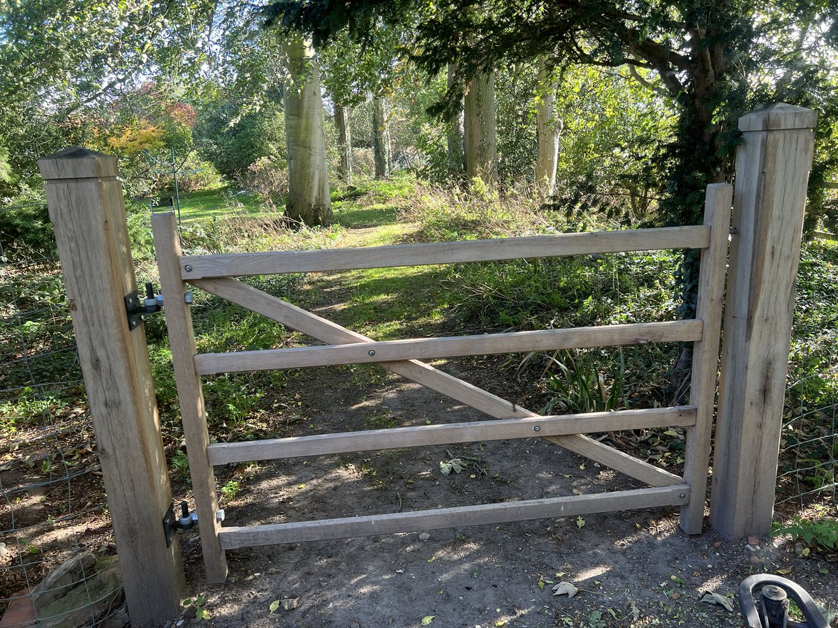 Our stash of oak, we pretty much use oak and that’s it now days. Vasil makes the gates, chamfers, details and weather tops the posts. We now frame our signs in oak too.