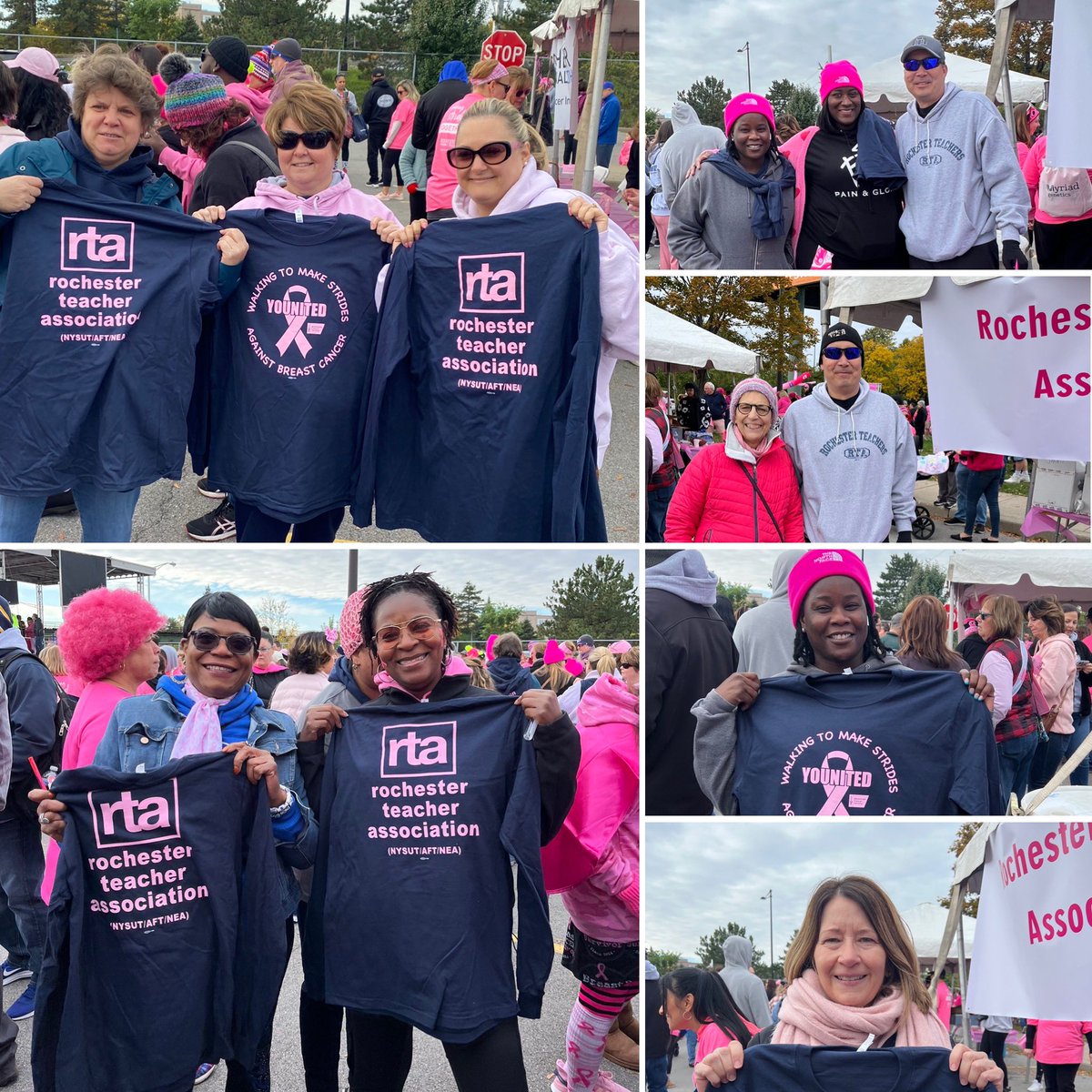 RochesterTA's tweet photo. Thanks to everyone who stopped by the RTA booth at the Making Strides Against Breast Cancer event at Frontier Field today. #RTASolidarity #MakingStridesROC @nysutrochro https://t.co/bwKCG7Oq2L