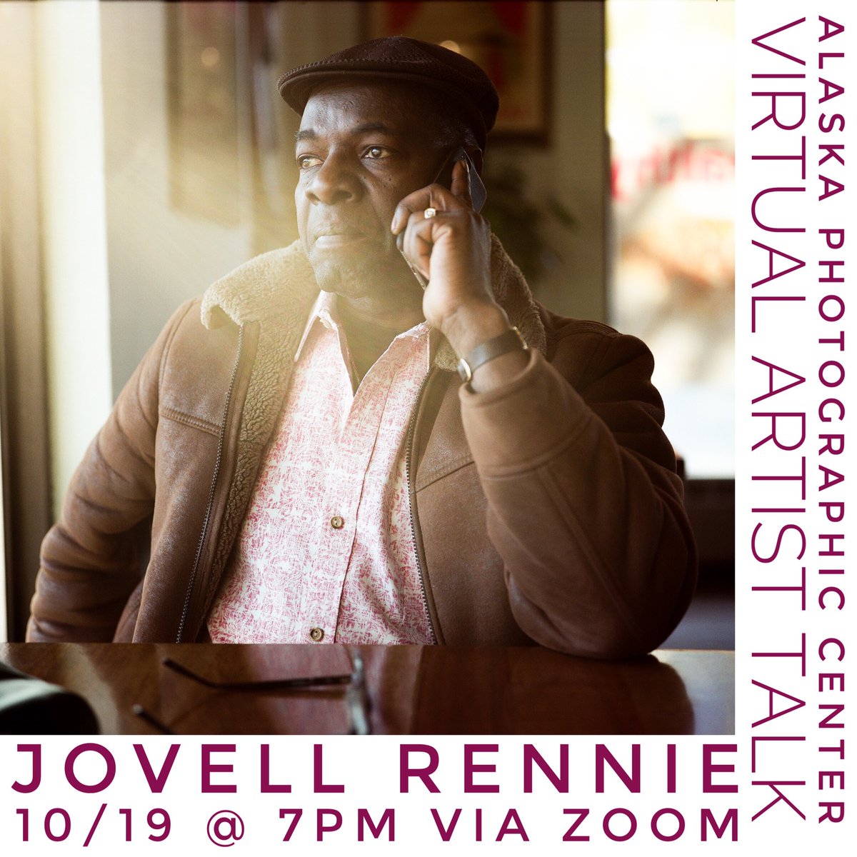 akphotocenter's tweet photo. Please join us on 10/19 at 7pm for our second Virtual Artist Talk of the 2022-2023 season when we'll have Jovell Rennie with us!

https://t.co/alyBPMoQgr

#alaska #photography #photographers #artisttalk #akelaspace #alaskaart #expression #connection #community #theplaceicallhome https://t.co/cMlbx9jqeC