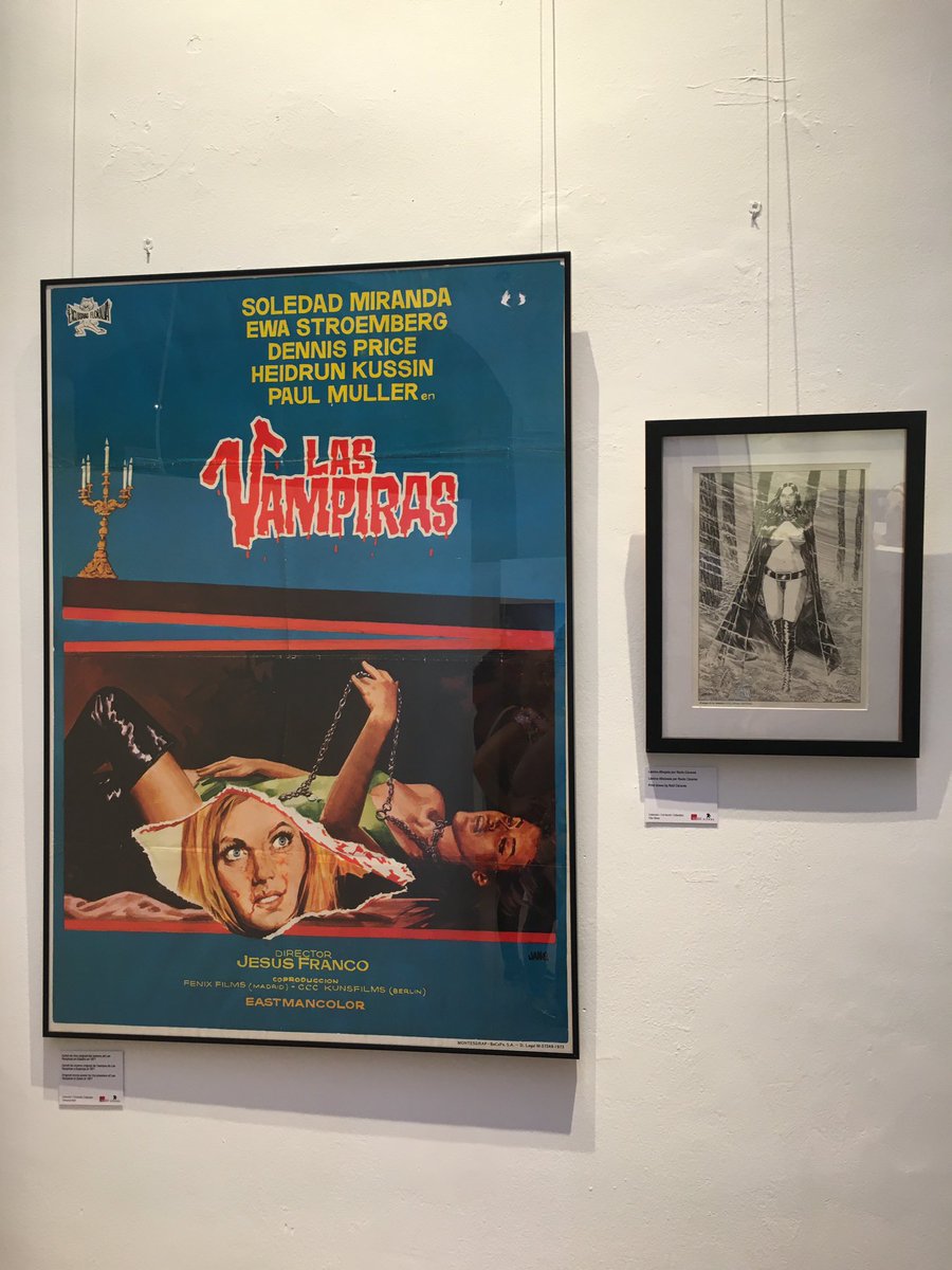 Thanks to @Barbera_n4 for alerting me of this small exhibition of the film #vampyroslesbos with #soledadmiranda, during the week of the fantastic film festival in #Sitges, Barcelona.