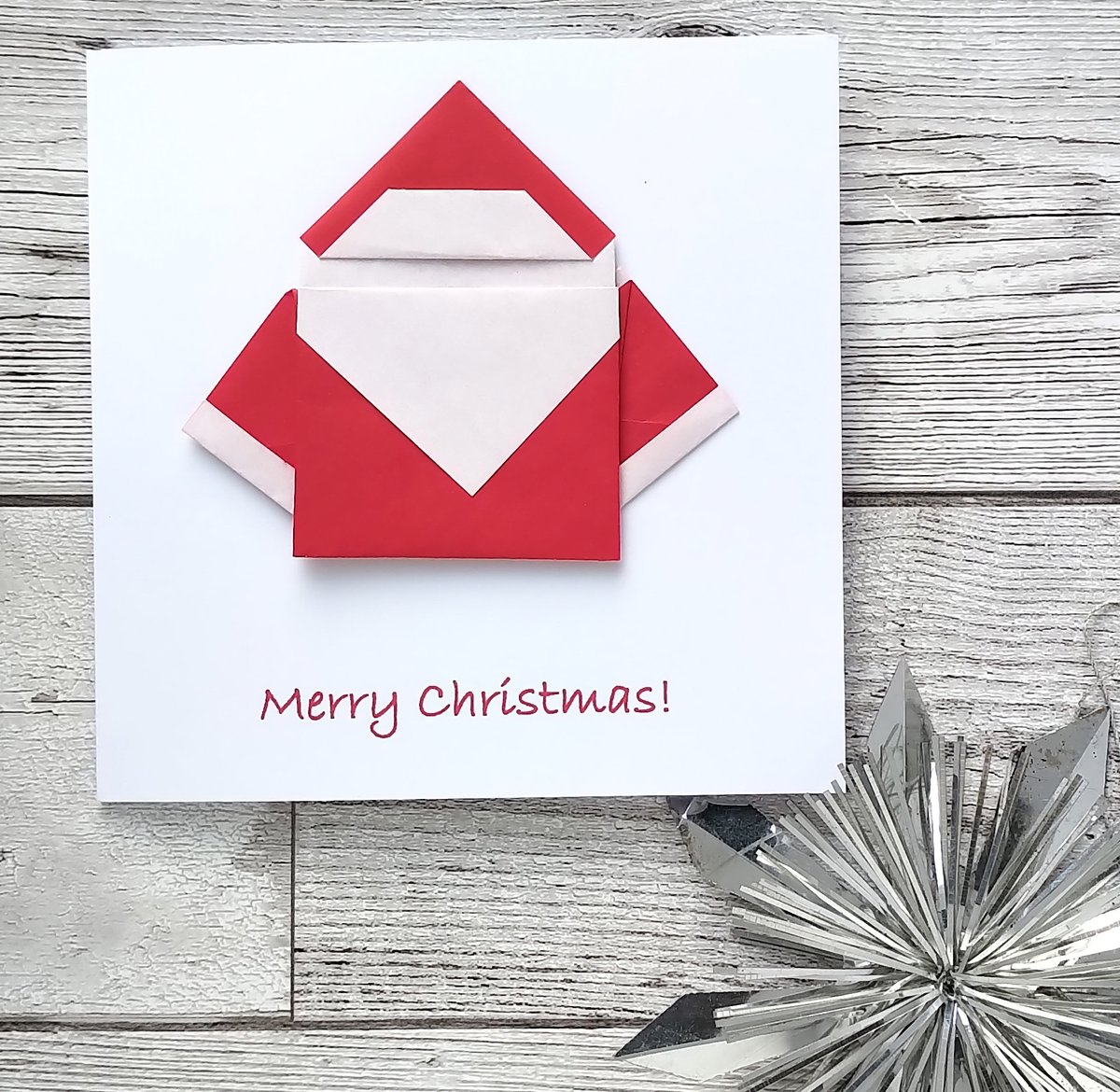 JMPatHSD's tweet photo. Origami Christmas Cards - set of 8 - Father Christmas https://t.co/7ET6SD3VUL 
#christmas #christmascard #shopindie #origami #paper #eco #TBCH https://t.co/9odHtMm51U