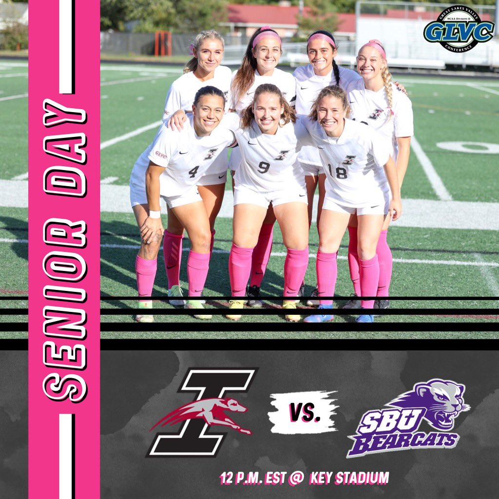 UIndywsoccer's tweet photo. they take on Southwest Baptist. Game starts at 12pm! 

We will be honoring them before the game, so make sure you get there early and wear your pink! #gohounds #seniorsunday https://t.co/xzZW62wtql