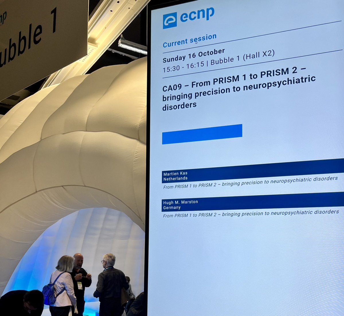 BrainDrugsMDD's tweet photo. Campfire talk on precision psychiatry in Bubble 1. Come join that conversation! 🔥
#ECNP2022 https://t.co/AE05iUg0Cr