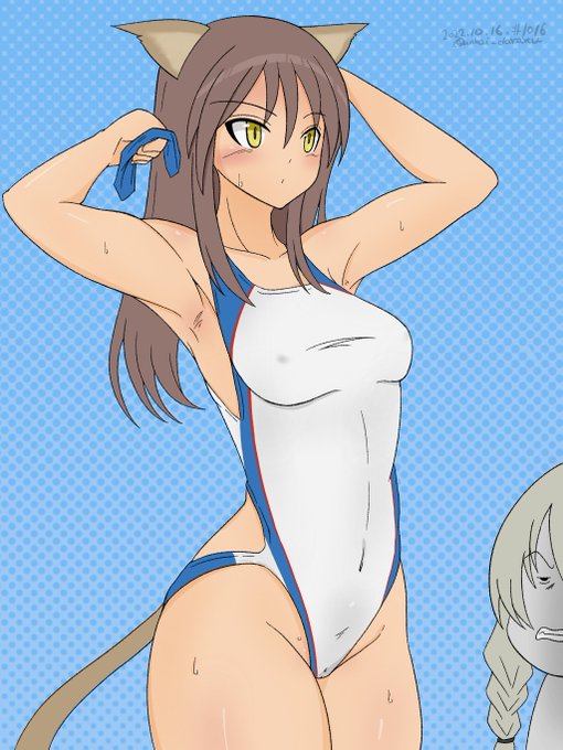 フミカネ尊師の競泳水着エリーに脳を焼かれたので描きました。
#art #illustration #drawing #絵  #お絵かき #イラスト #絵描きさんと繋がりたい #イラスト好きさんと繋がりたい #秋の創作クラスタフォロー祭り #w_witch #L_witch  #ルミナスウィッチーズ 