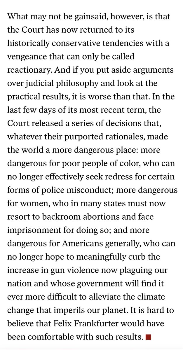 marinklevy's tweet photo. This is quite a statement from Judge Jed Rakoff about the current Supreme Court in his review of the new Justice Frankfurter biography:

https://t.co/o2Gp85vuId https://t.co/APOEmypwM4
