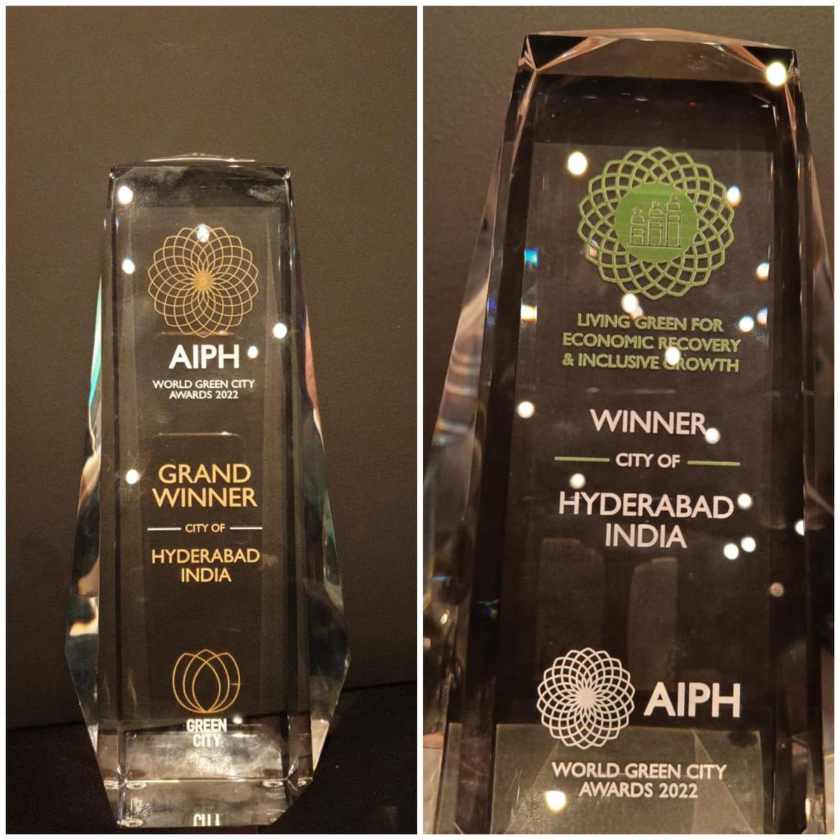 iamnagarjuna's tweet photo. Feeling very happy that #Hyderabad has bagged the very prestigious @AIPHGlobal #WorldGreenCityAwards 2022! - only city from India 👍

#MyHyderabadMyPride

A big congratulations to CM shri KCR garu  &amp; Minister @KTRTRS initiative @HarithaHaram 

👏👏👏  @hmda_gov &amp; @arvindkumar_ias https://t.co/wSmTPjdCcu