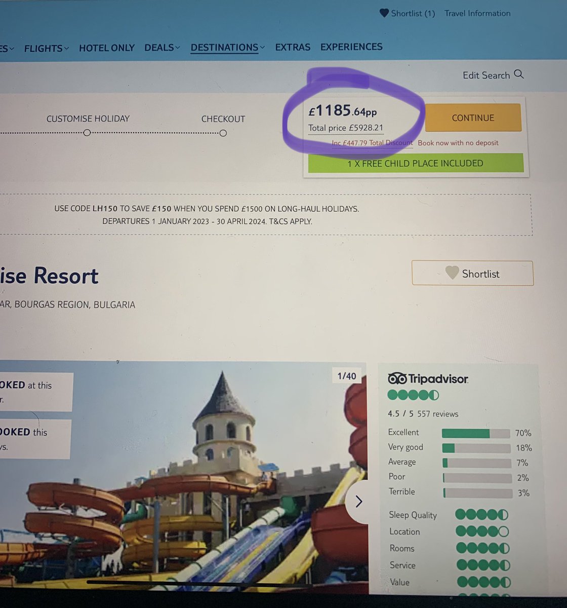 sltempest's tweet photo. @TUIUK Hi, how come these holidays (and more) increase in price by over £1k when you click continue ? Happened every day this week ? https://t.co/U4VPhKtrpv