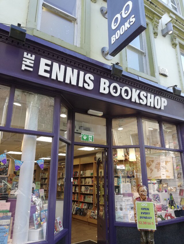booksellingirel's tweet photo. We’re in Co. Clare today for the latest instalment of brilliant Irish bookshops for #IrishBookWeek: The Ennis Bookshop, @Banner_Books, @OMahonysBooks - buy an Irish book from them this week! #ChooseBookshops #ChooseIrish https://t.co/WF9mVoQrwg
